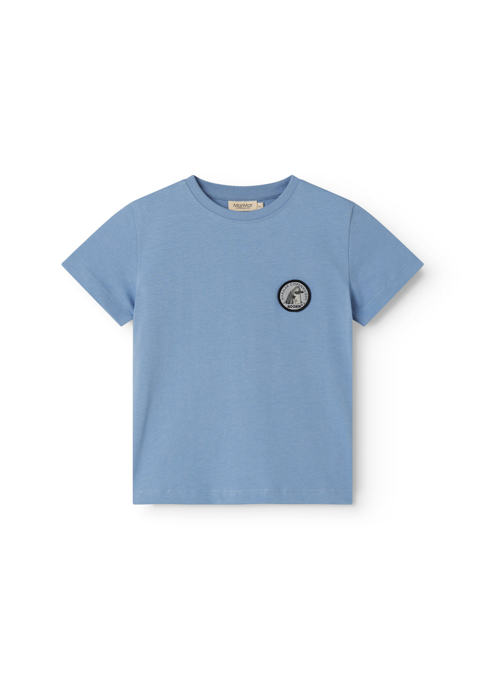 Kortærmet t-shirt til børn med broderet patch med The Groke fra Moomin