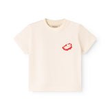 Råhvid børne-T-shirt med Mumin-print på brystet
