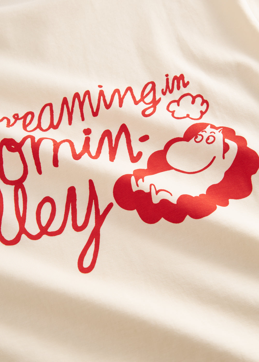 Kortærmet t-shirt til voksne med print af dagdrømmende Moomin