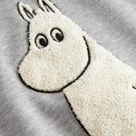 Børnetrøje med langt ærme og Moomin-motiv i blød teddy-stof