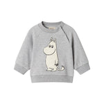 Grå børnetrøje med Moomin print foran