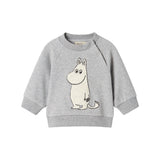 Grå børnetrøje med Moomin print foran