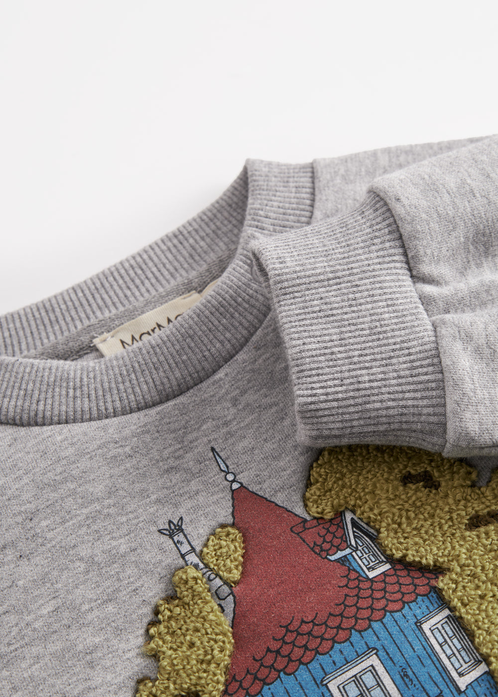 Grå sweatshirt til baby med Moomin hus print