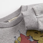 Grå sweatshirt til baby med Moomin hus print