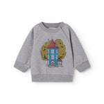 Grå sweatshirt til baby med Moomin hus print