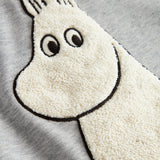 Børnetrøje med langt ærme og Moomin-motiv i blød teddy-stof