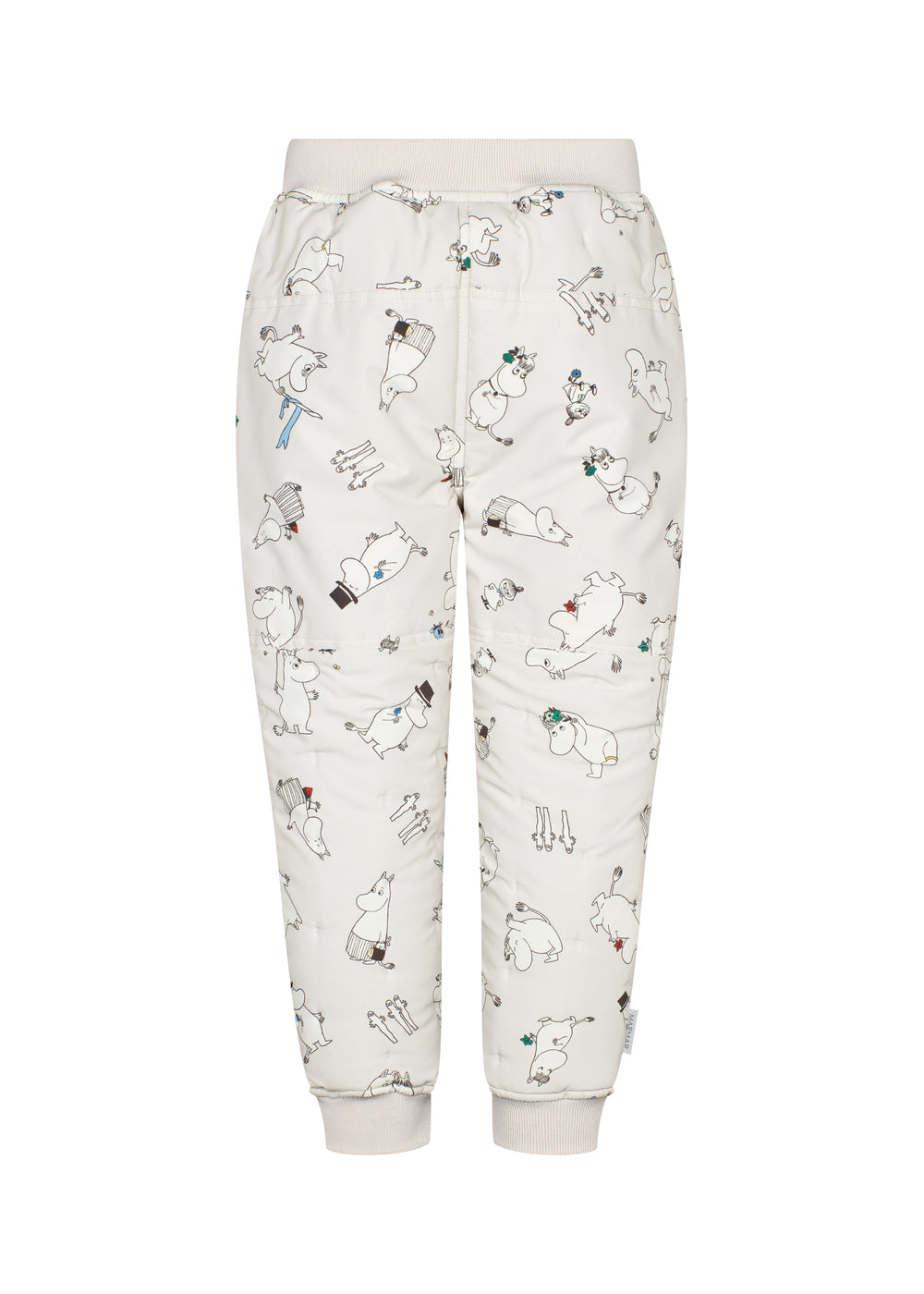 Hvide termobukser med Moomin-figurprint og elastisk linning