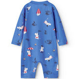 Blå bade heldragt til børn med Moomin print