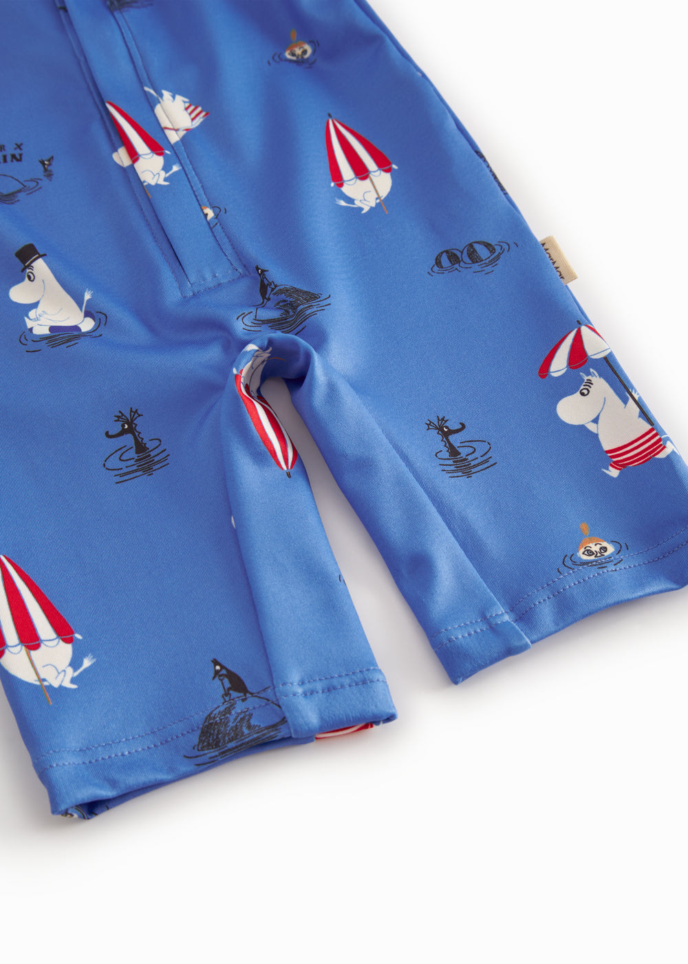 Blå bade heldragt til børn med Moomin print