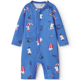 Blå bade heldragt til børn med Moomin print