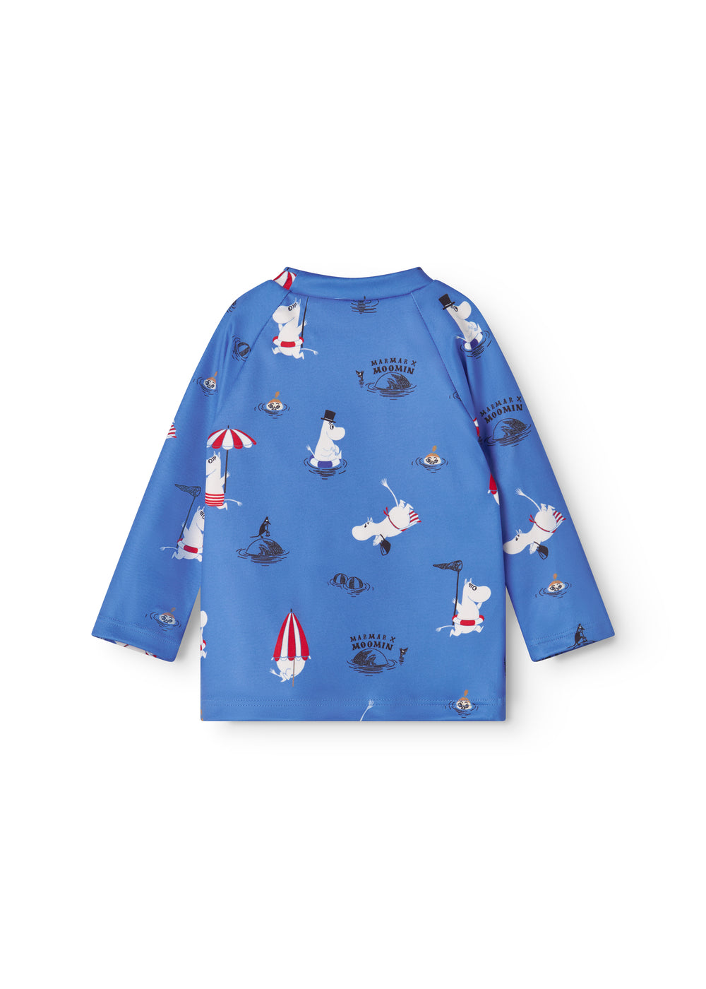 Blå badetrøje til børn med Moomin print