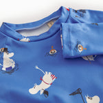 Blå badetrøje til børn med Moomin print