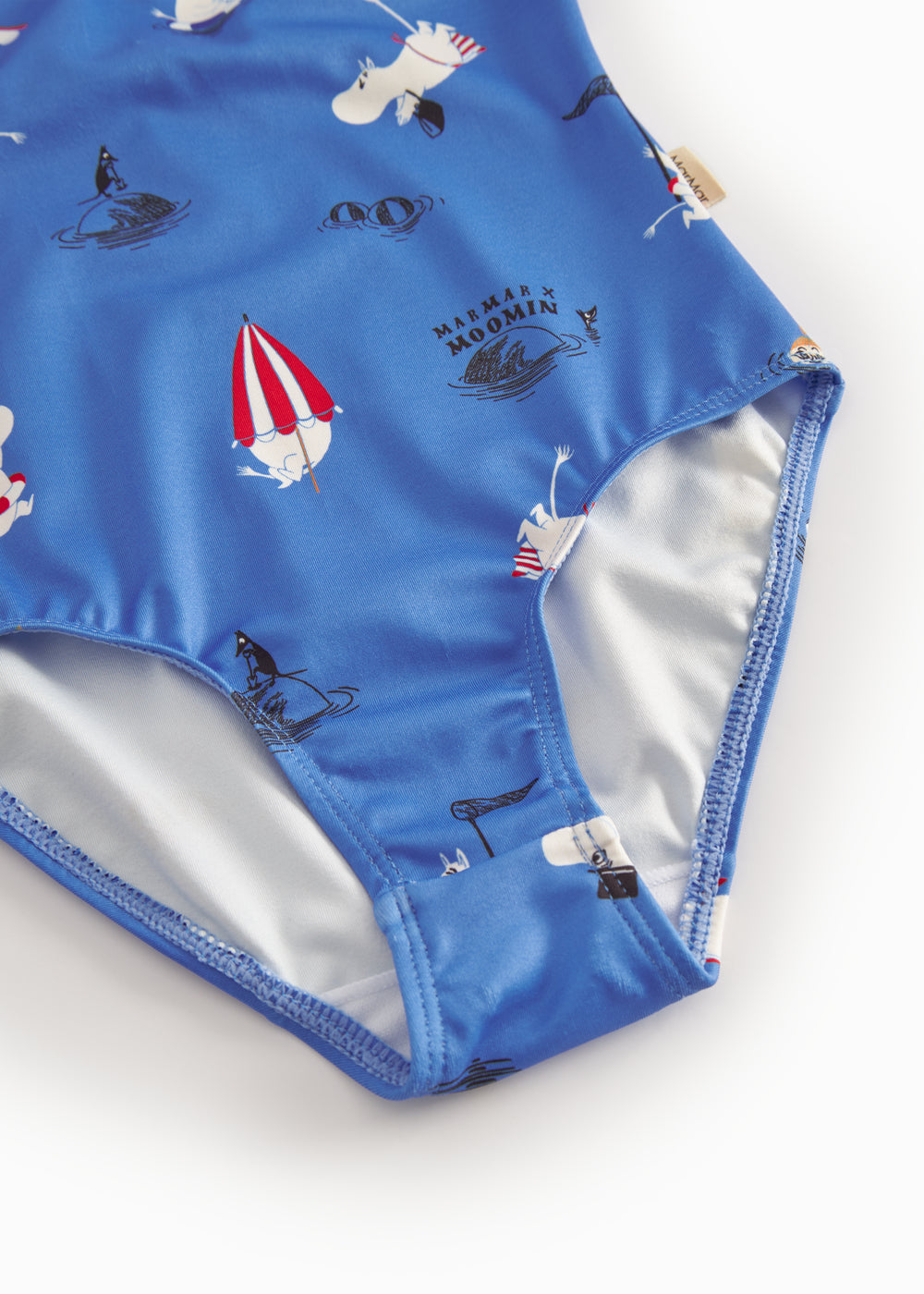 Blå badedragt til børn med Moomin print