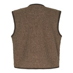 Brun teddyvest til børn set bagfra uden detaljer