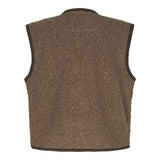 Brun teddyvest til børn set bagfra uden detaljer