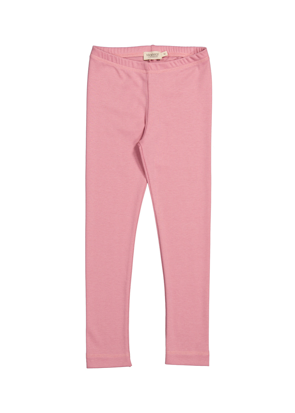 Lyserøde leggings med elastisk talje og lige ben