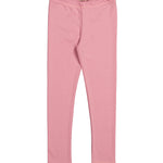 Lyserøde leggings med elastisk talje og lige ben
