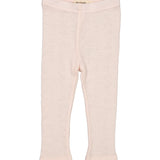 Lyserøde leggings til børn i merinould