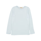 Lyseblå t-shirt til børn i merinould