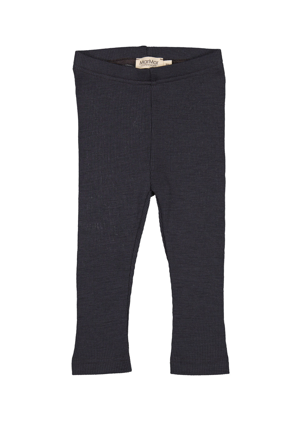 Sorte leggings til børn i merinould