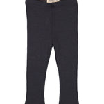 Sorte leggings til børn i merinould
