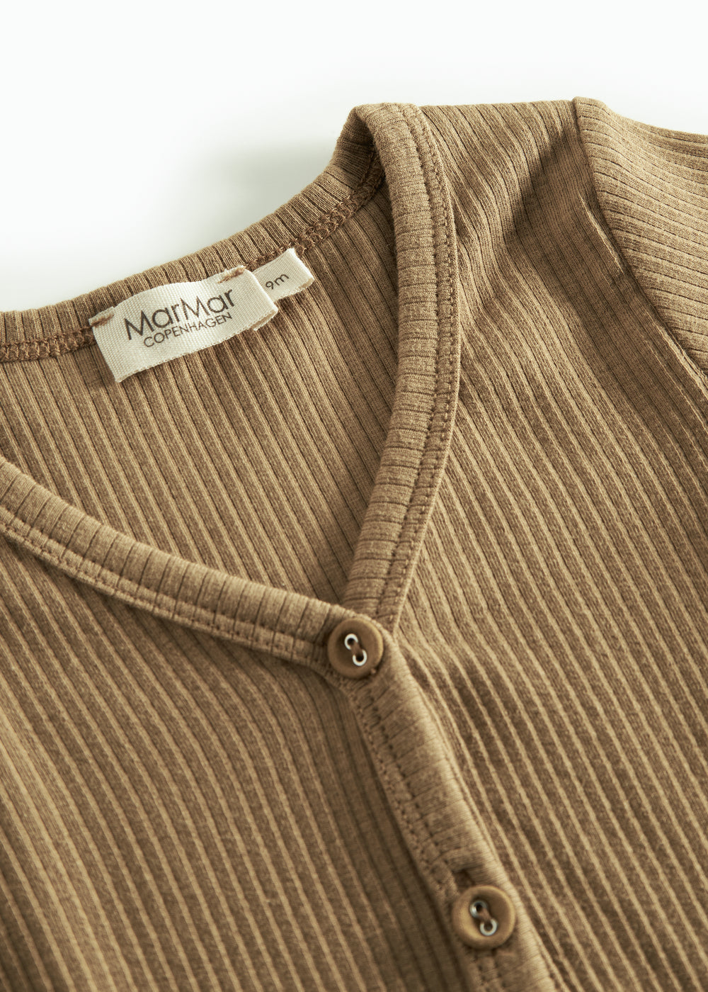 Brun strikket cardigan med knapper til børn