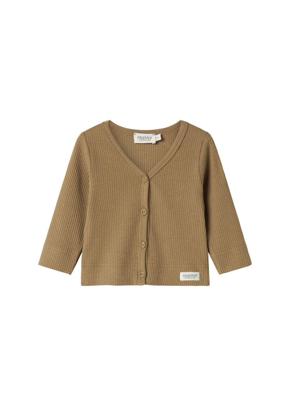 Brun strikket cardigan til børn