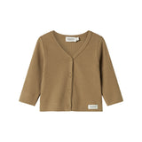 Brun strikket cardigan til børn