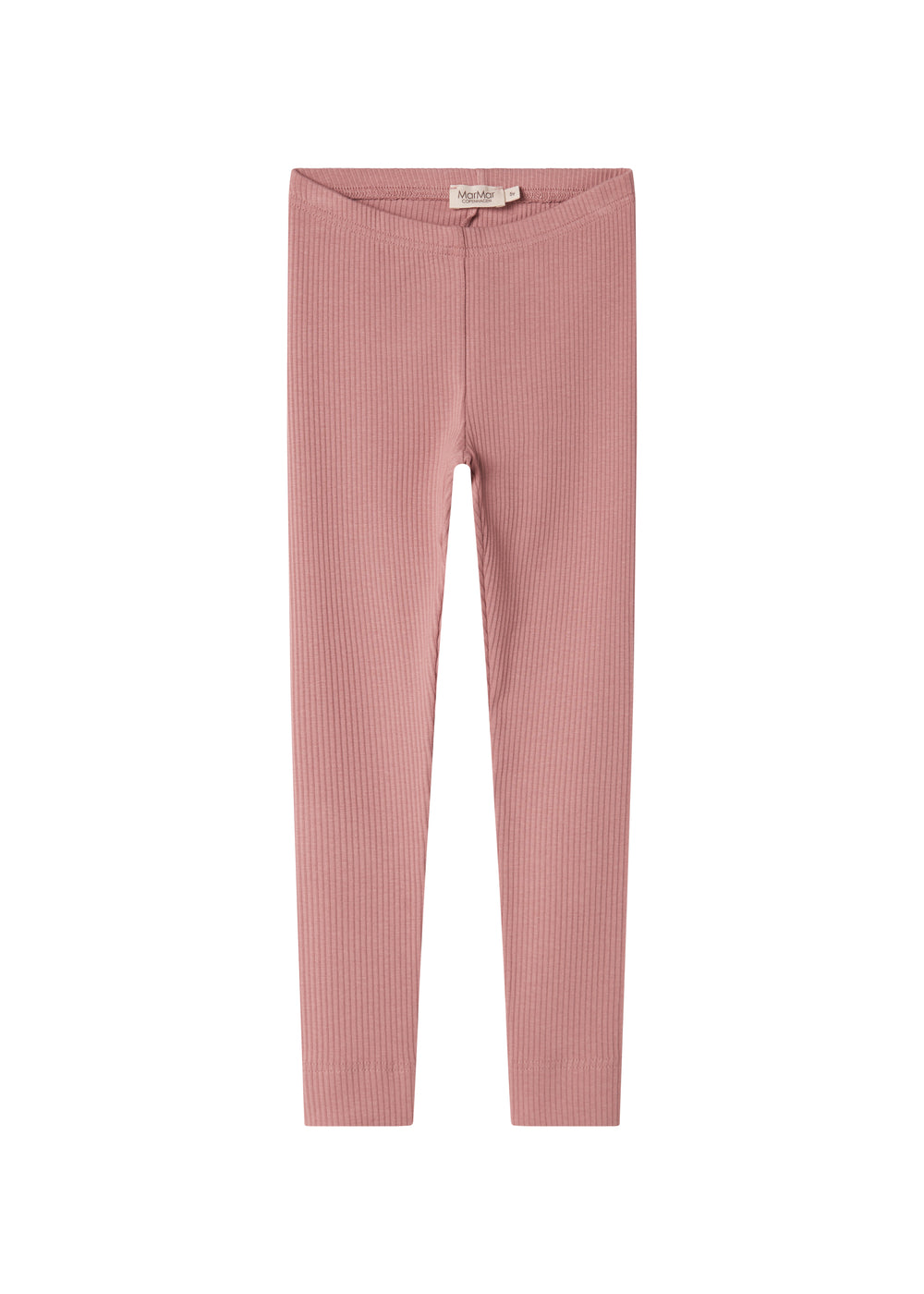 Røde ribbet strimlet leggings til børn