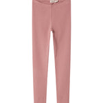 Røde ribbet strimlet leggings til børn