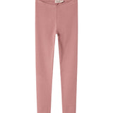 Røde ribbet strimlet leggings til børn