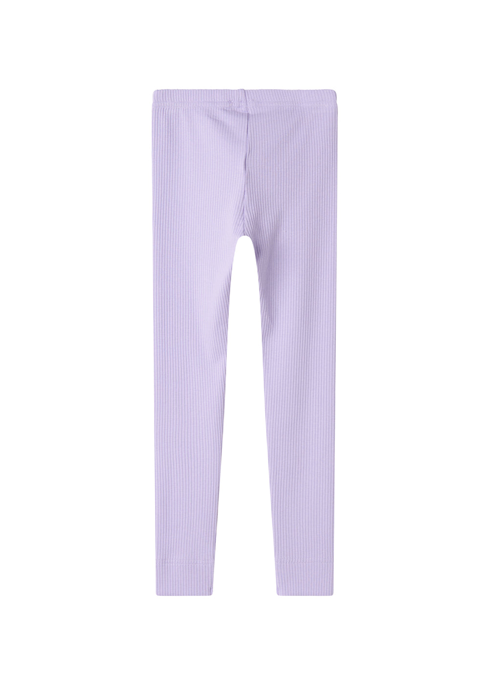 Lys lilla ribstrikkede leggings til børn