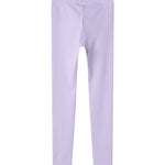 Lys lilla ribstrikkede leggings til børn