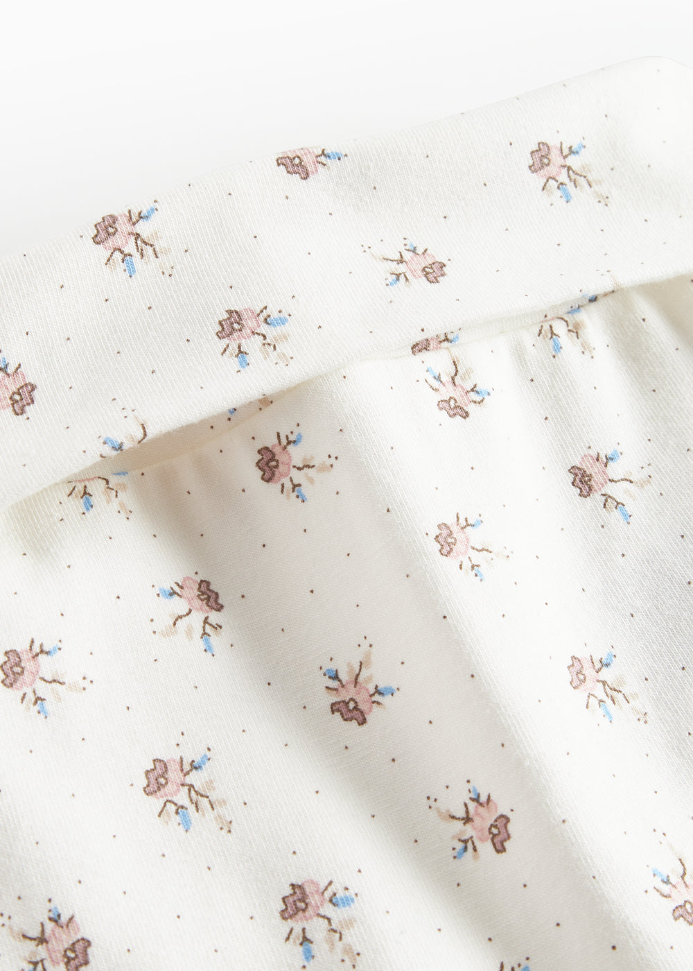 Bløde babybukser med blomstermønster