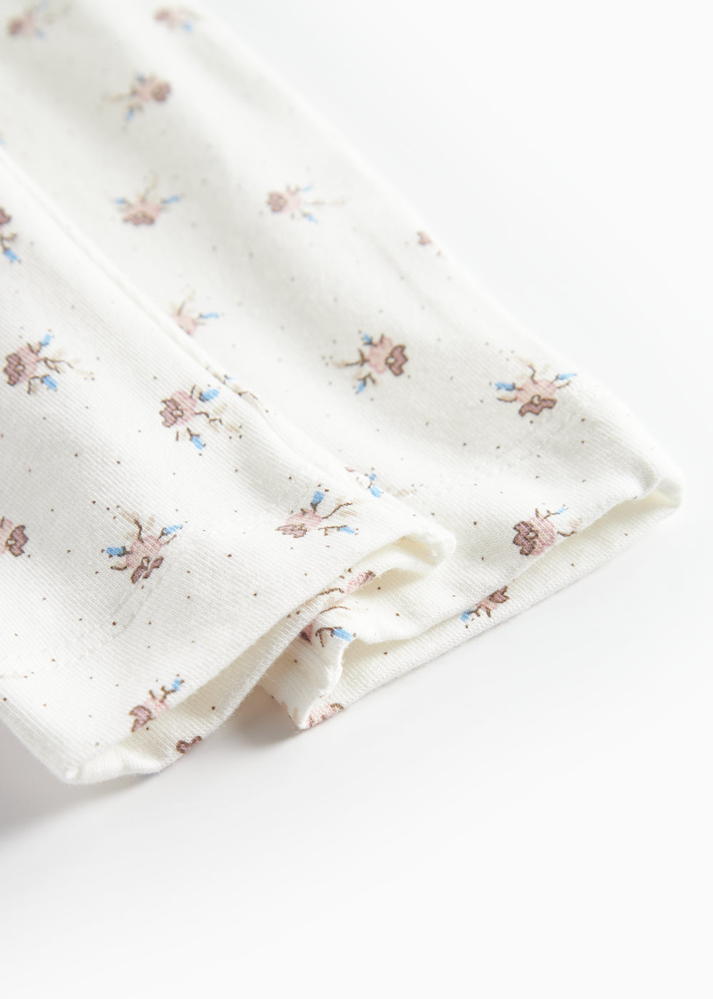 Bløde babybukser med blomstermønster