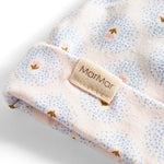 Babynathue med lyseblå mønster, kantet band og MarMar-mærke
