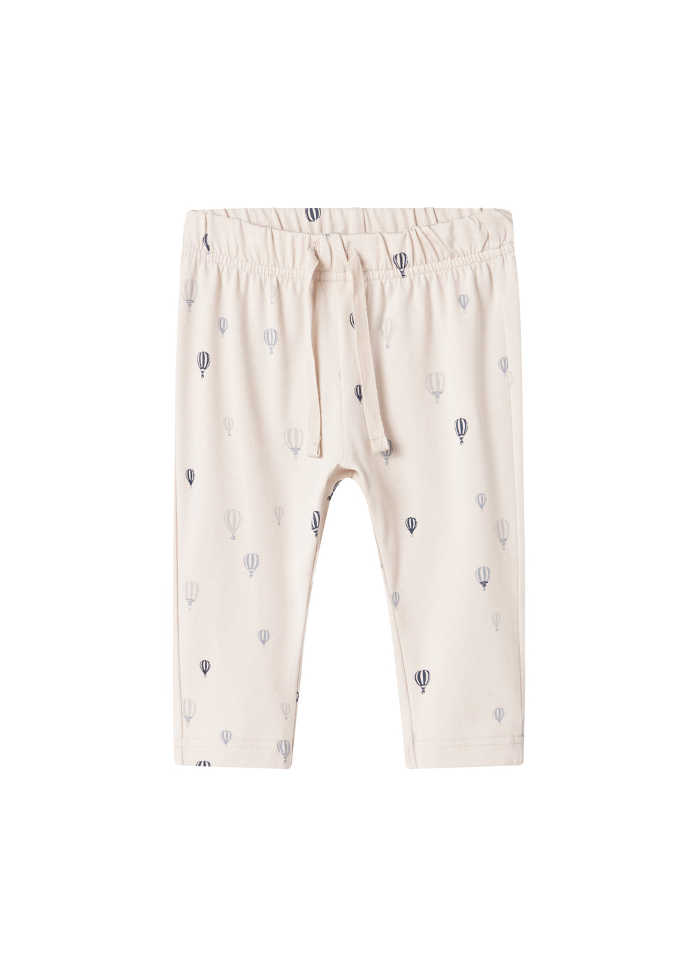 Pitti barnebukser med snor i linningen og luftballon-print, offwhite
