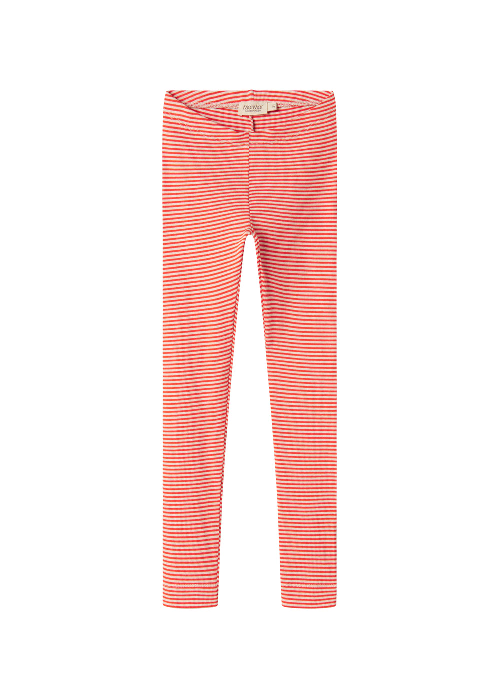 Rød- og hvidstribede leggings til børn