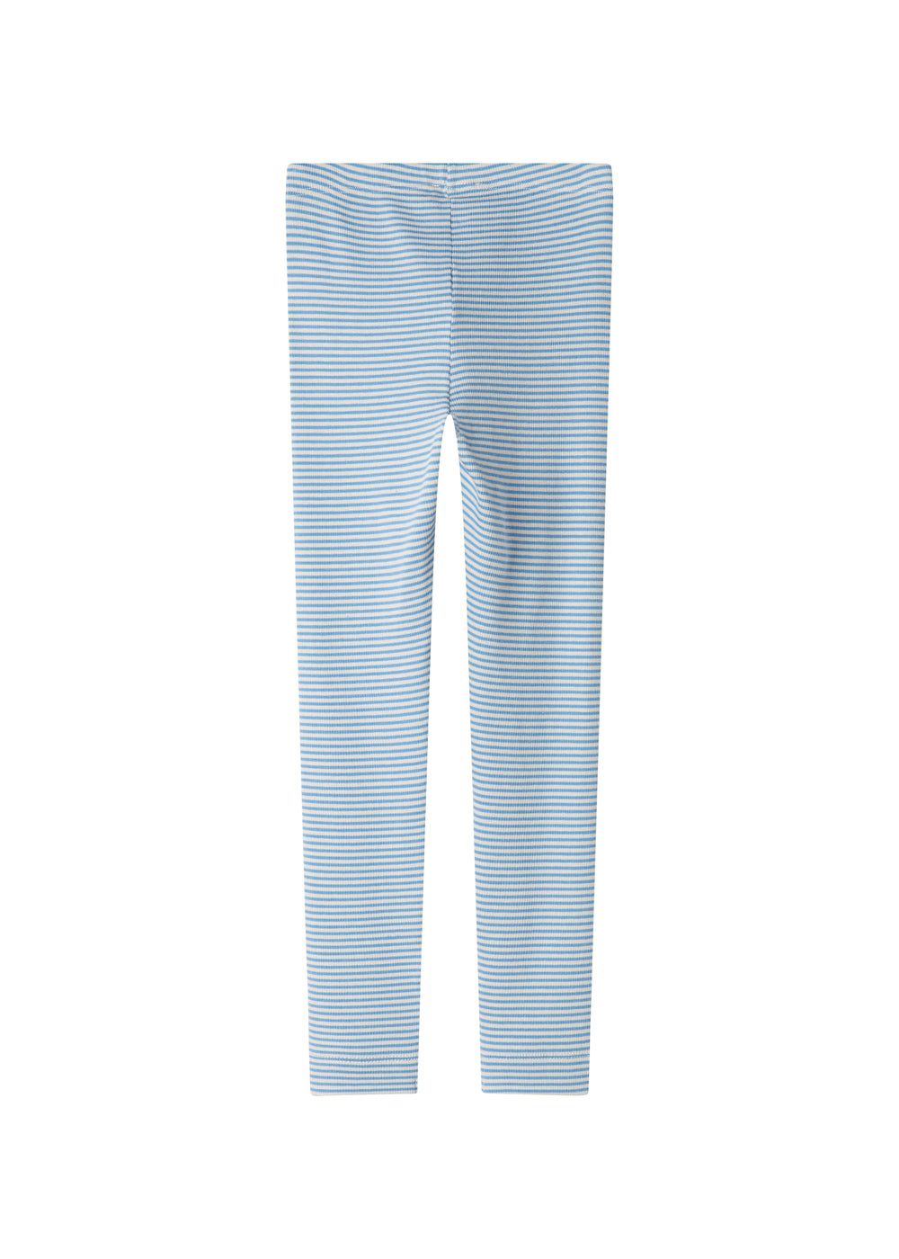 Blå- og hvidstribede leggings til børn