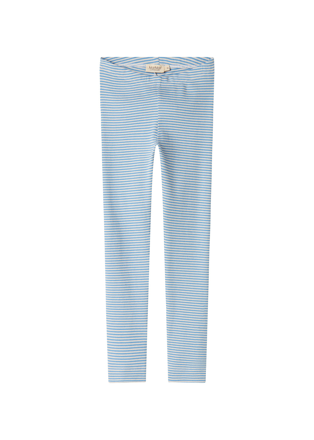 Blå- og hvidstribede leggings til børn