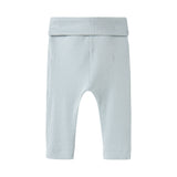 Lyseblå babysweatpants med ribkant og åbne benender