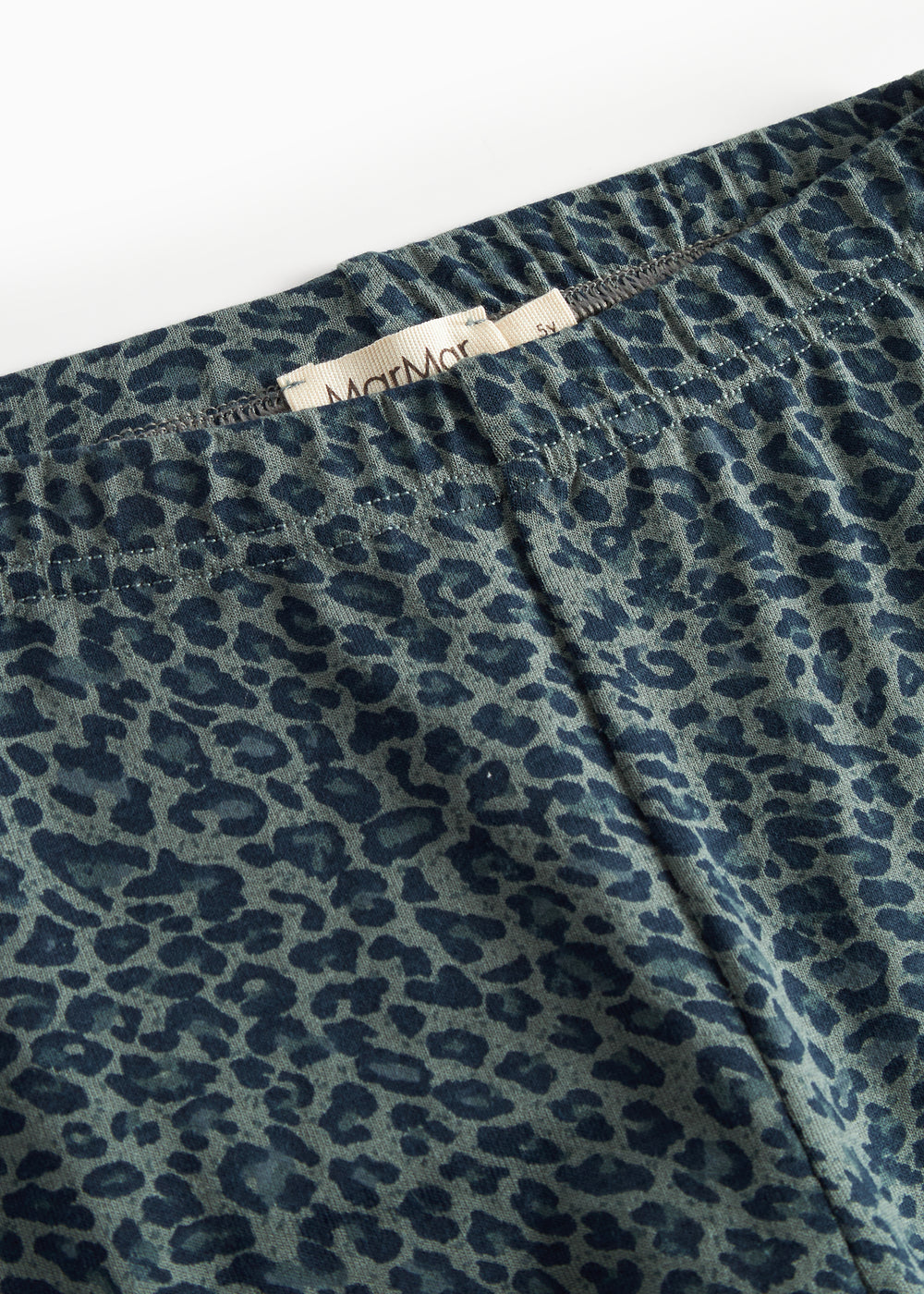 Grøn leopardmønstret leggings til børn