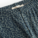 Grøn leopardmønstret leggings til børn