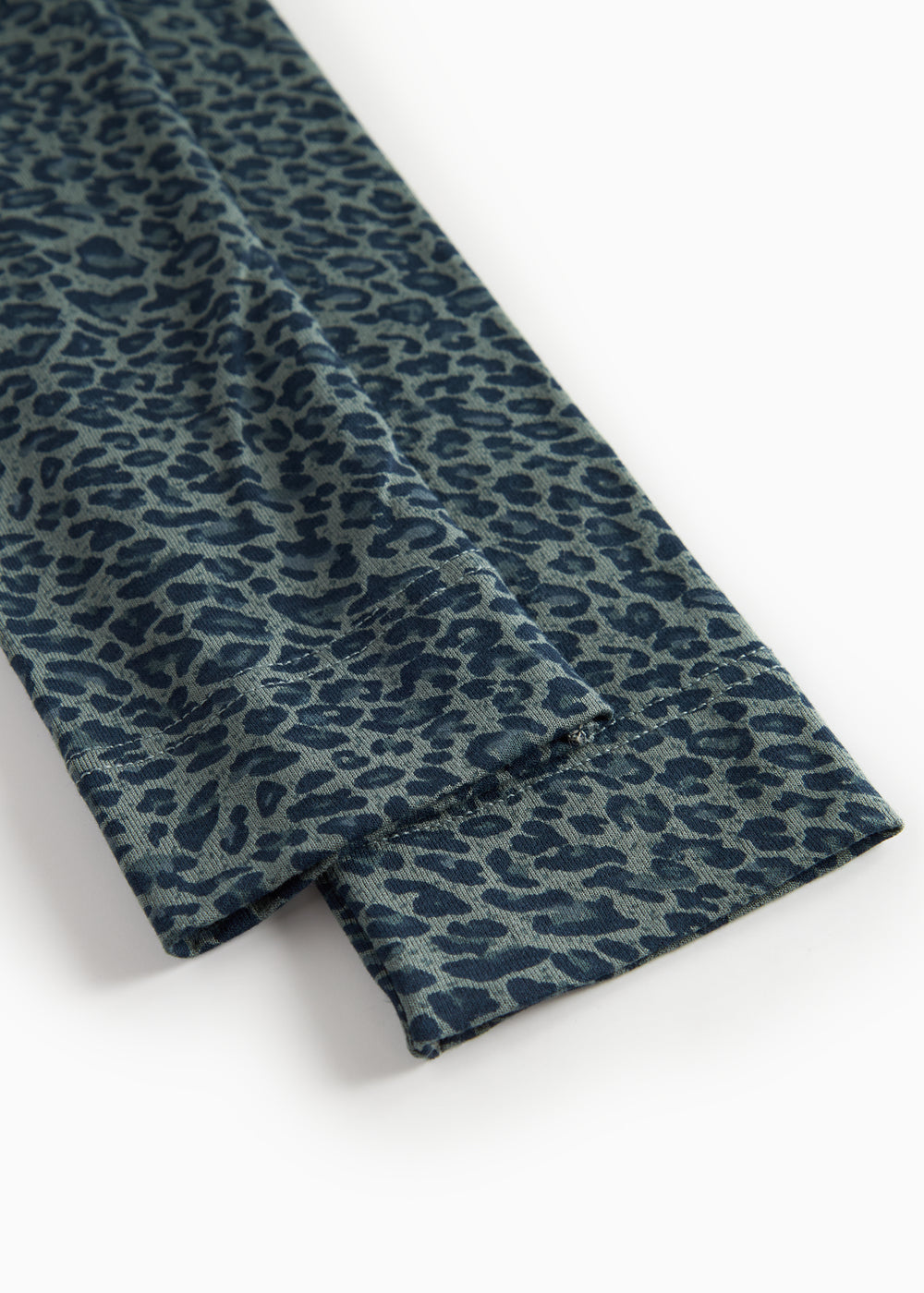 Grøn leopardmønstret leggings til børn