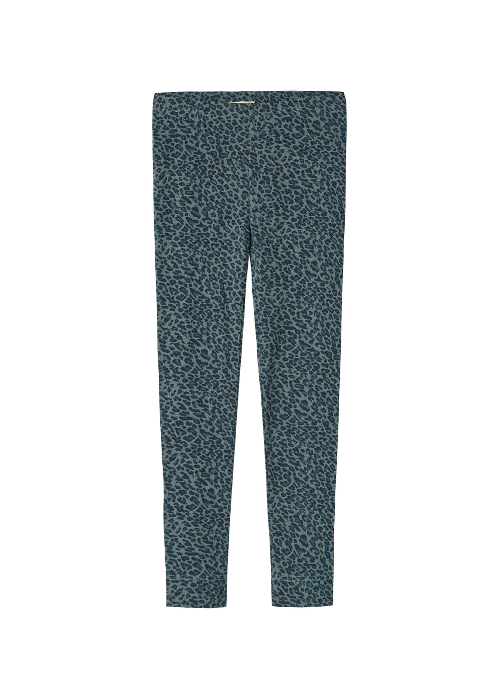Grøn leopardmønstret leggings til børn