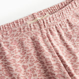 Lyserøde leopardmønstret leggings til børn