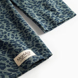 Grøn leopardmønstret t-shirt med lange ærmer til børn