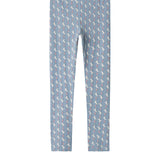 Blå leggings til børn med enhjørningemønster