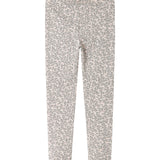 Mønstret leggings med tætsiddende ben og elastisk linning