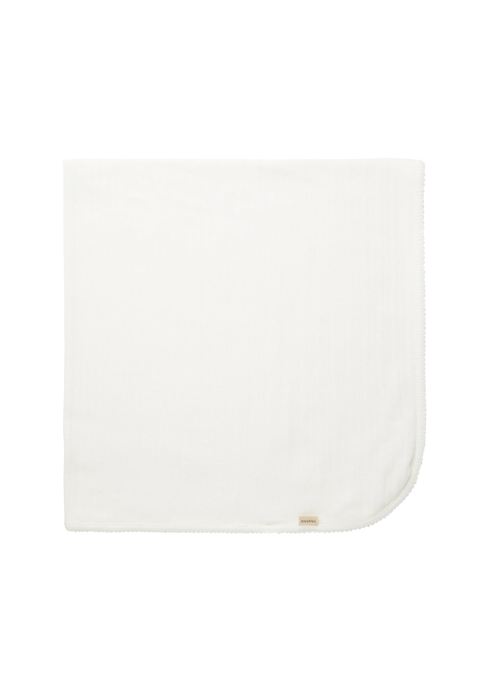 Hvid pointelle babyteppe